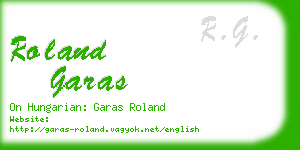roland garas business card